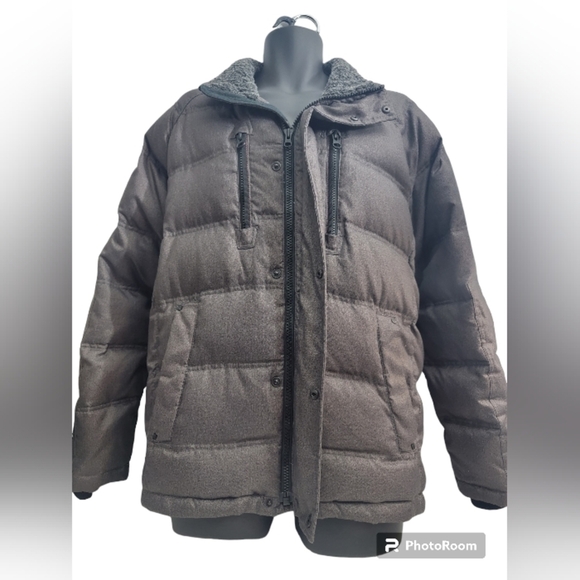 Hawke & CO Men's medium winter jacket, goose down. Dark Grey - Picture 5 of 8